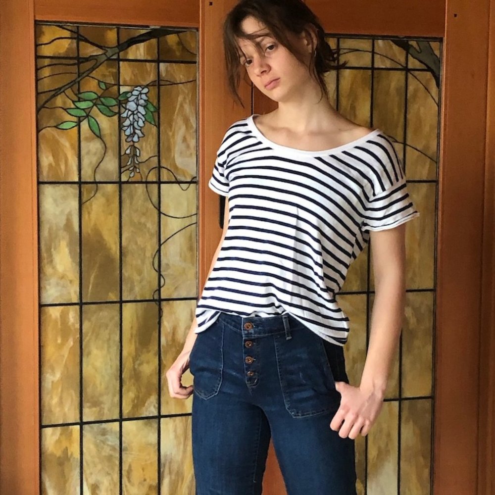 Whisper Cotton Boat Neck Top